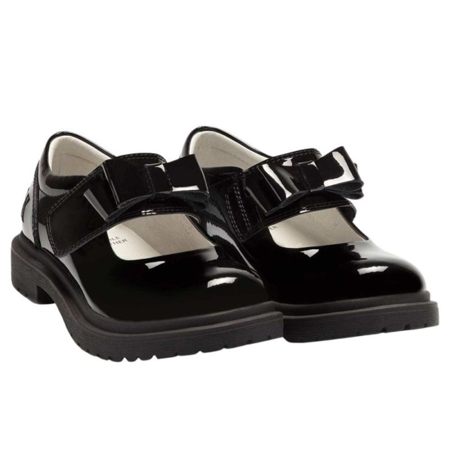 Footwear Lelli Kelly | Lelli Kelly Lk8656 (Db01) Helen Black Bow Patent School Shoes