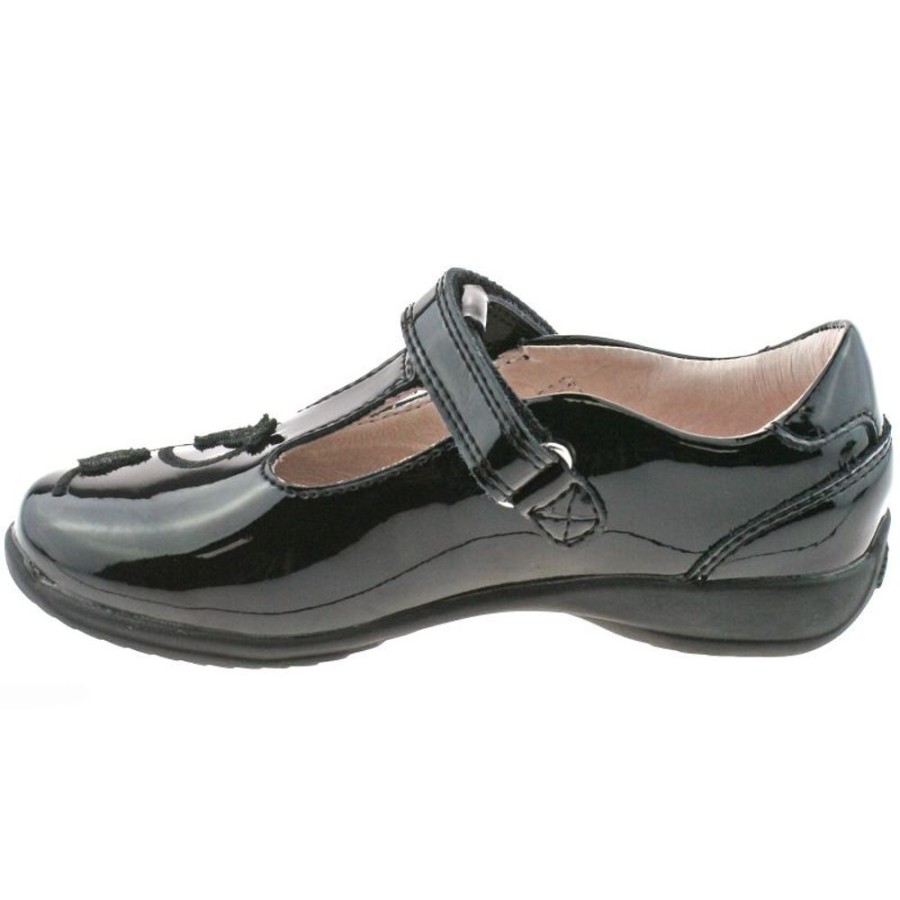 Footwear Lelli Kelly | Lelli Kelly Lk8250 (Db01) Chloe Black Patent T-Bar School Shoes F Width