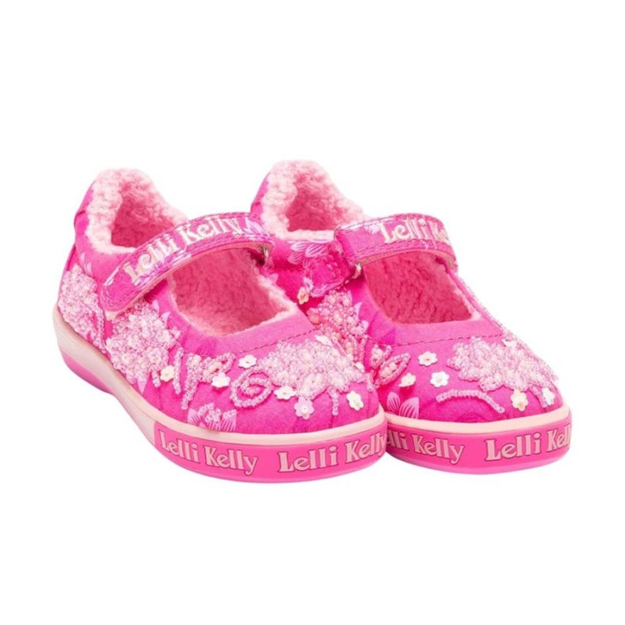 Footwear Lelli Kelly | Lelli Kelly Lk3854 (Bn02) Megan Fuxia Pink Warm Lined Canvas