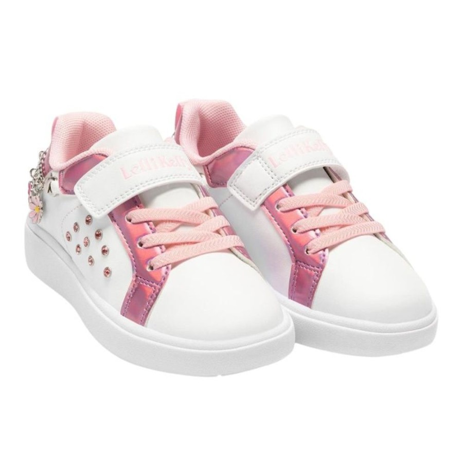 Footwear Lelli Kelly | Lelli Kelly Lk3410 (Aa52) Gioiello White Metallic Pink Charm Bracelet Trainers