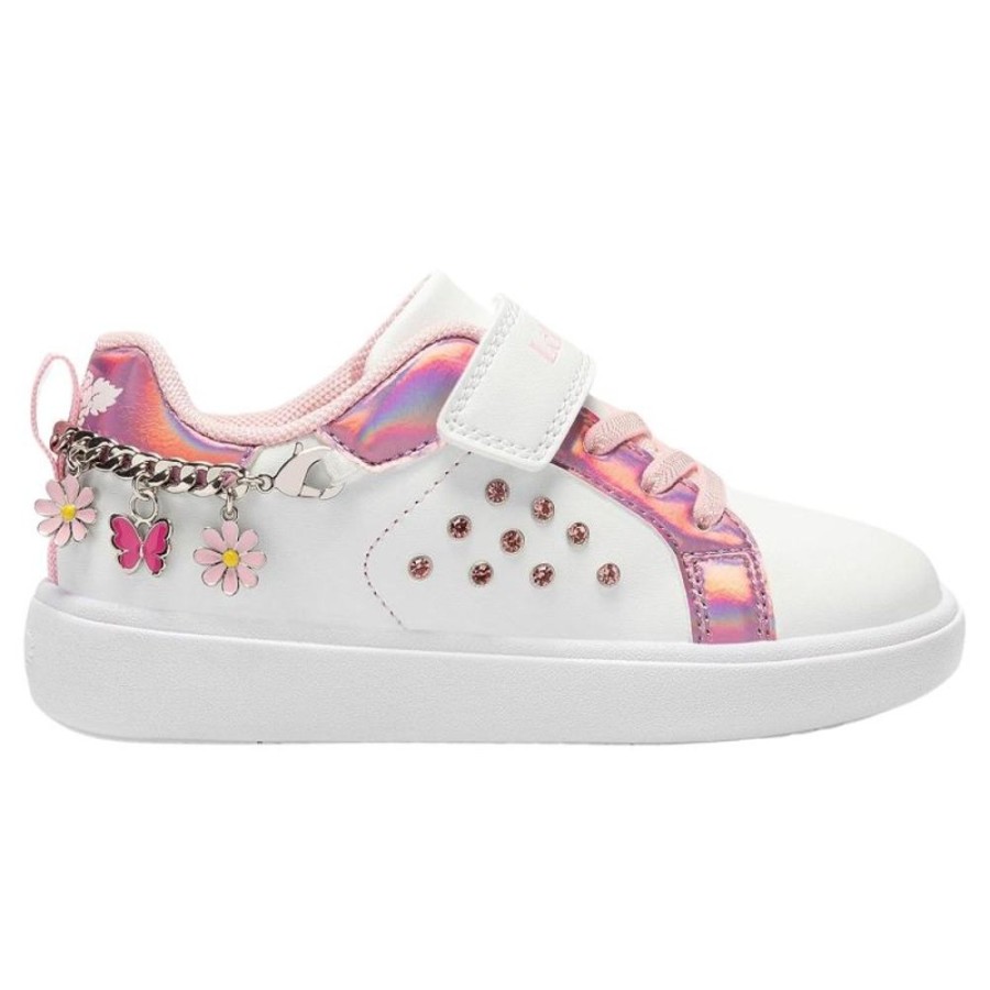 Footwear Lelli Kelly | Lelli Kelly Lk3410 (Aa52) Gioiello White Metallic Pink Charm Bracelet Trainers