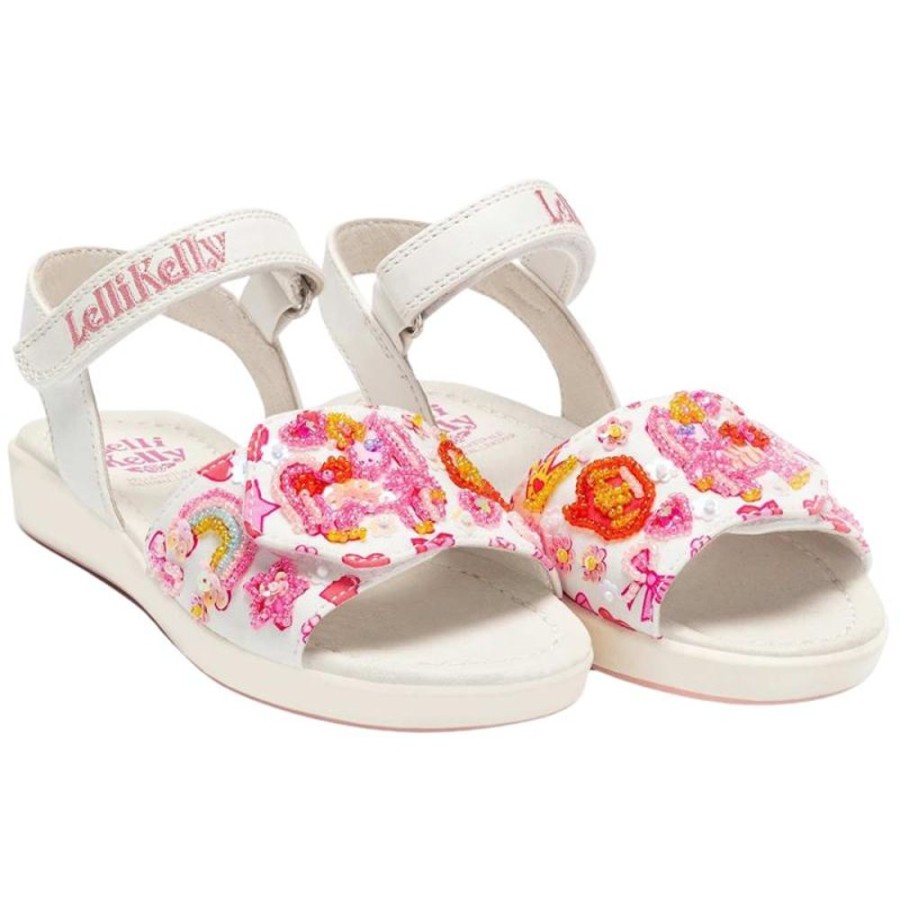 Footwear Lelli Kelly | Lelli Kelly Lk7400 (Ba02) White Fantasy Honey Unicorn Sandals