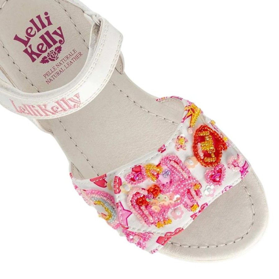 Footwear Lelli Kelly | Lelli Kelly Lk7400 (Ba02) White Fantasy Honey Unicorn Sandals