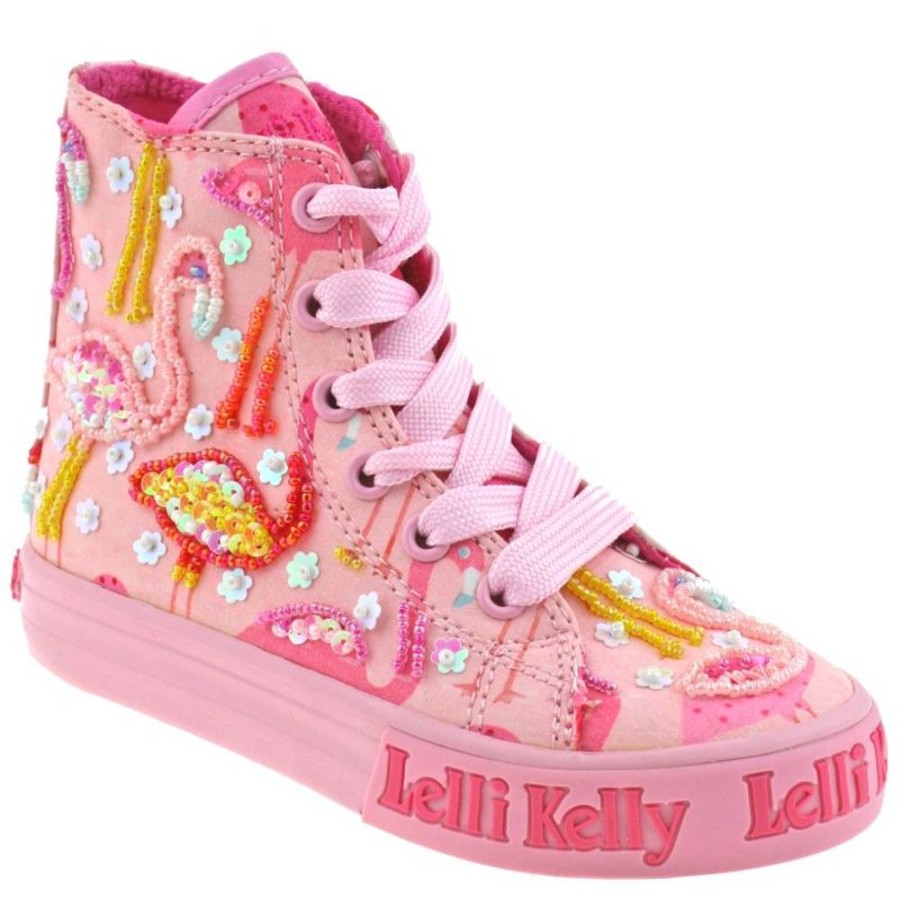 Footwear Lelli Kelly | Lelli Kelly Lk5090 (Bc02) Pink Fantasy Flamingo Canvas Baseball Boots