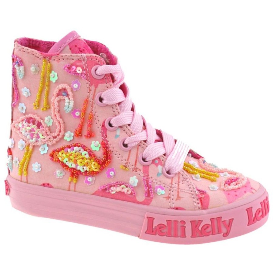 Footwear Lelli Kelly | Lelli Kelly Lk5090 (Bc02) Pink Fantasy Flamingo Canvas Baseball Boots