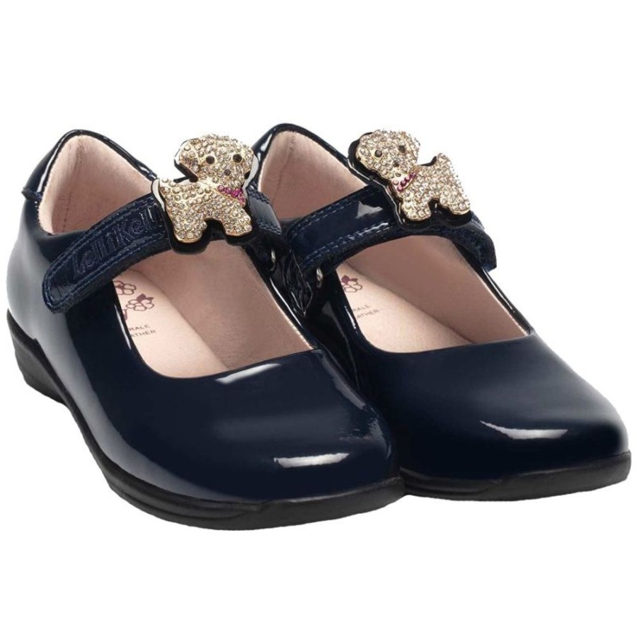 Footwear Lelli Kelly | Lelli Kelly Lk8317 (De01) Poppy Blue Patent School Shoes F Fitting