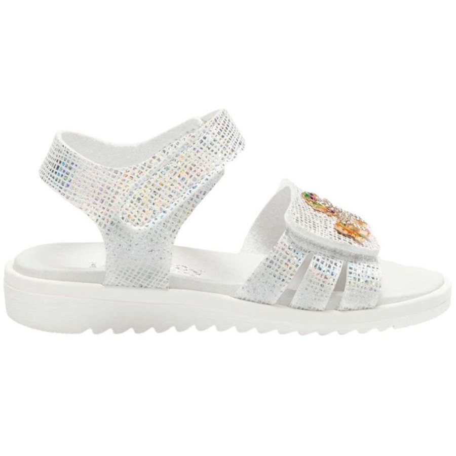 Footwear Lelli Kelly | Lelli Kelly Lk1506 (Aa57) Unicorno 2 Bianco/Argento Adjustable Sandals