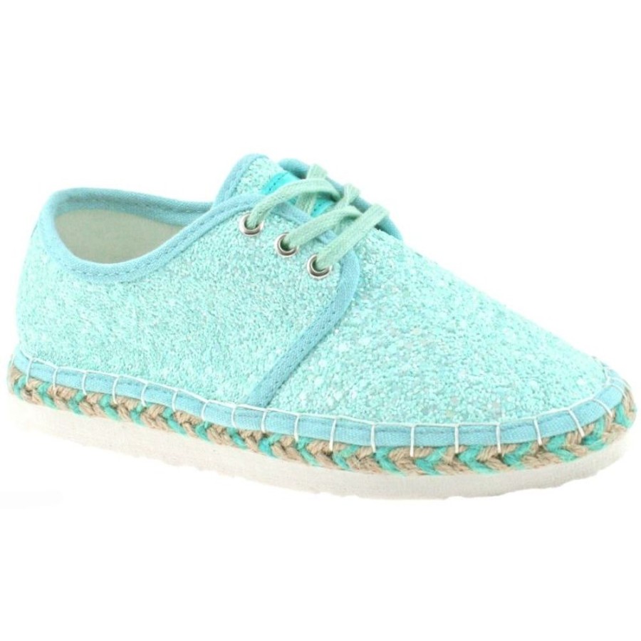 Footwear Lelli Kelly | Lelli Kelly Lk4608 (Lf25) Aqua Glitter Ibiza Lightweight Espadrille Shoes