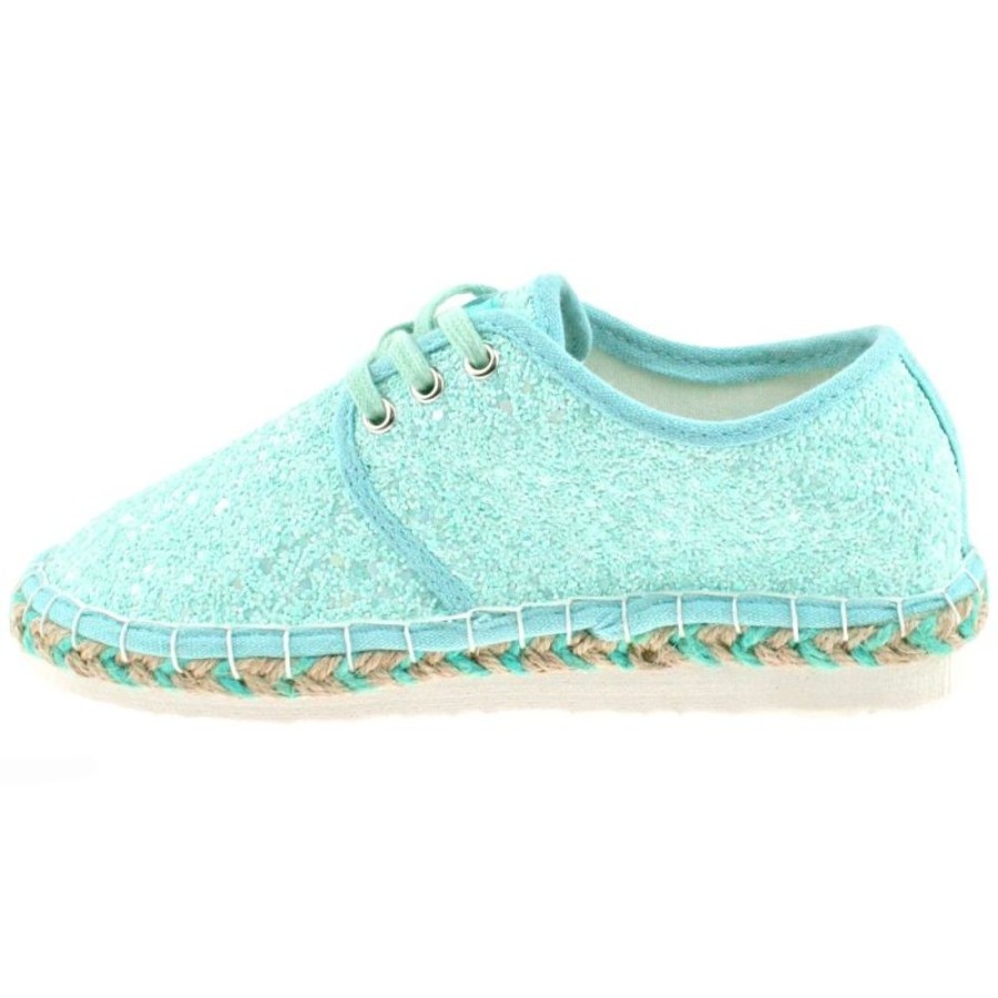 Footwear Lelli Kelly | Lelli Kelly Lk4608 (Lf25) Aqua Glitter Ibiza Lightweight Espadrille Shoes