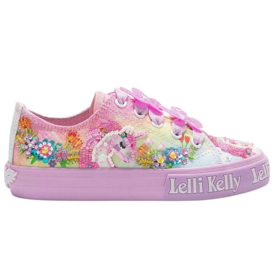 Footwear Lelli Kelly | Lelli Kelly Lk1003 (Bm02) Unicorn Low Fantasia Lilla Lace Up Shoes