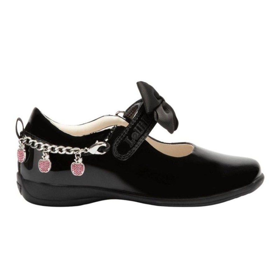 Footwear Lelli Kelly | Lelli Kelly Limited Edition Lk8739 (Db01) Apple Charm Black Patent School Shoes