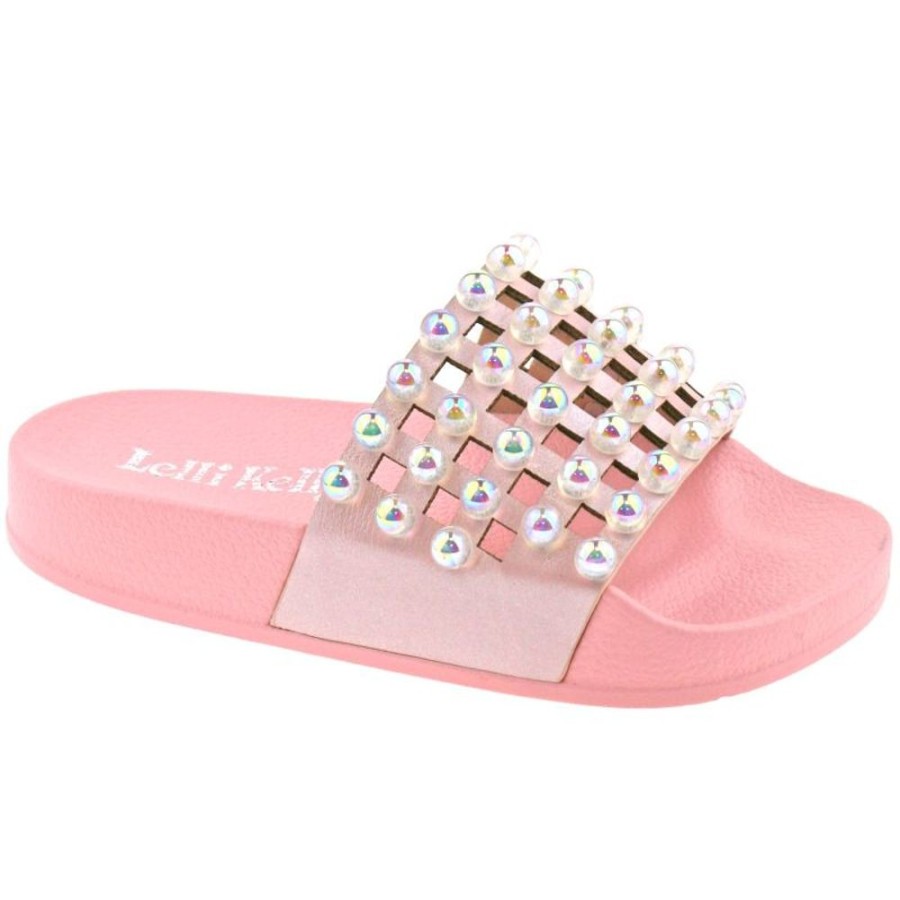 Footwear Lelli Kelly | Lelli Kelly Lk9915 (Ac01) Rosa Vittoria Pearlescent Slider Sandals