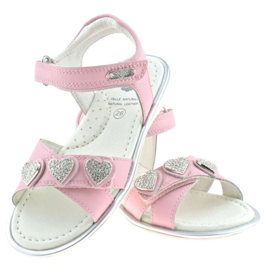 Footwear Lelli Kelly | Lelli Kelly Lk9520 (Cc01) Rosa Noemi Diamante Heart Adjustable Sandals