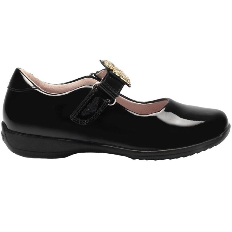 Footwear Lelli Kelly | Lelli Kelly Lk8327 (Db01) Poppy Black Patent School Shoes Narrow E Fit