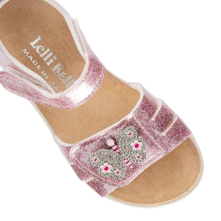 Footwear Lelli Kelly | Lelli Kelly Lk1502 (Lc01) Farfalla Rosa Glitter Adjustable Sandals