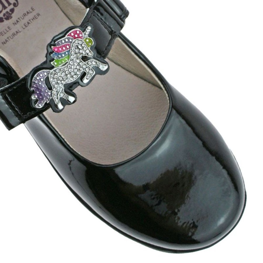 Footwear Lelli Kelly | Lelli Kelly Lk8312 (Db01) Blossom Black Patent Interchangeable School Shoes