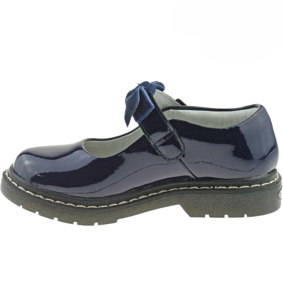 Footwear Lelli Kelly | Lelli Kelly Lk8286 (De01) Navy Patent Frankie Snr School Shoes F Fitting 3 - 6-39 (Uk 6)