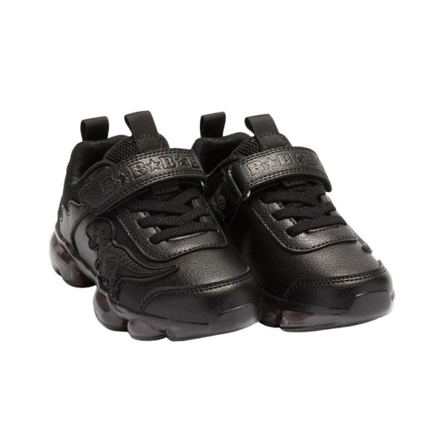 Footwear Lelli Kelly | Bull Boys Allosauro Black Elastic Laces Light Up Trainers Dnal2216 (Ab01)