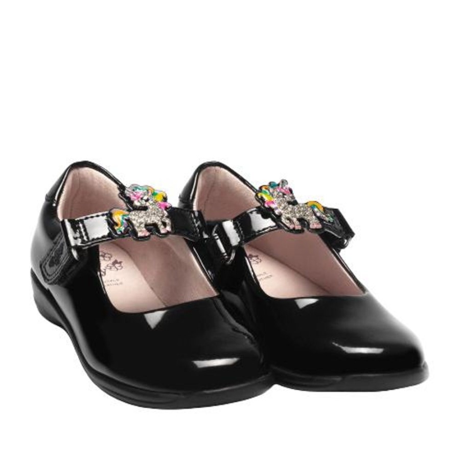 Footwear Lelli Kelly | Lelli Kelly Lk8311 (Db01) Bonnie Black Patent School Shoes F Fitting