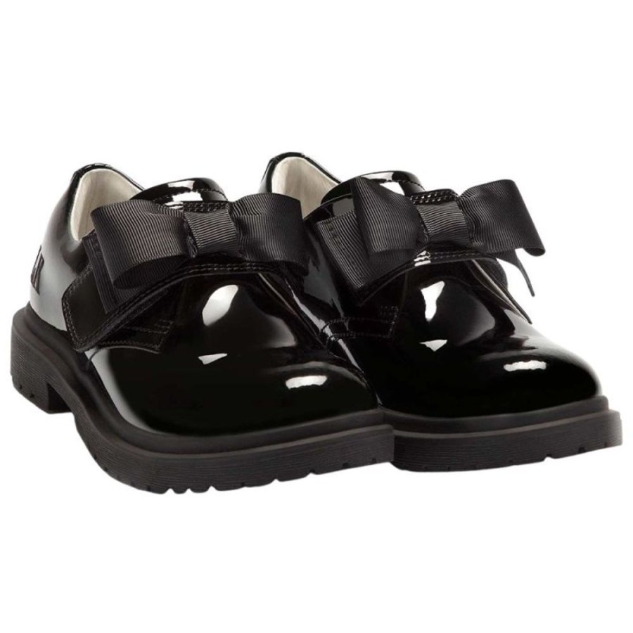 Footwear Lelli Kelly | Lelli Kelly Lk8658 (Db01) Faye Black Bow Patent School Shoes