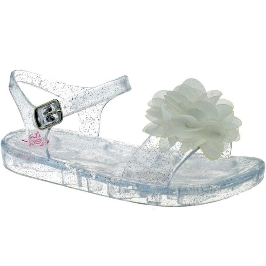 Footwear Lelli Kelly | Lelli Kelly Lk9944 (Aa01) Transparent White Fiore Sandals