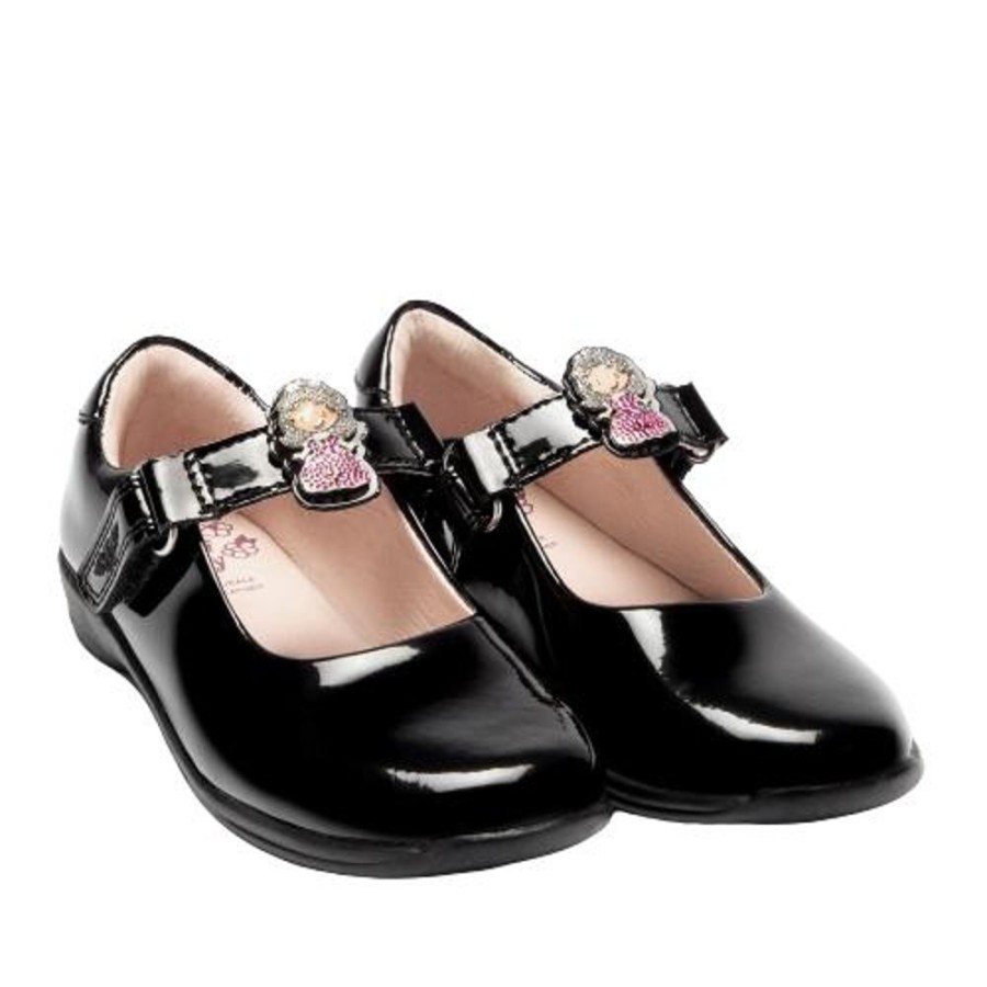 Footwear Lelli Kelly | Lelli Kelly Lk8315 (Db01) Prinny Black Patent School Shoes F Fitting