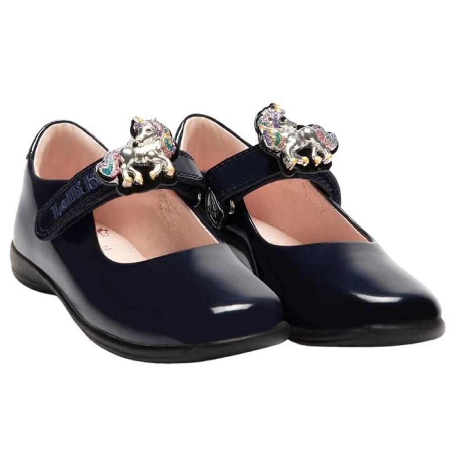 Footwear Lelli Kelly | Lelli Kelly Lk8113 (De01) Bella 2 Blue Patent School Shoes F Fitting