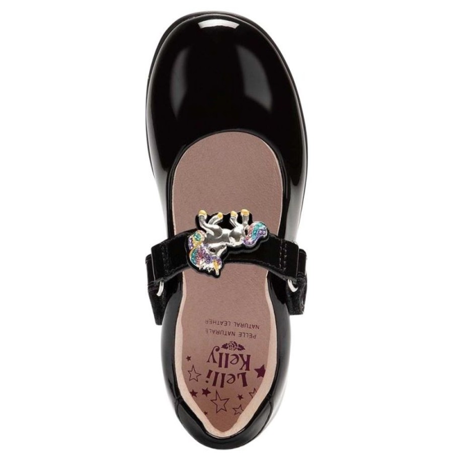 Footwear Lelli Kelly | Lelli Kelly Lk8123 (Db01) Bella Black Patent School Shoes E Fitting