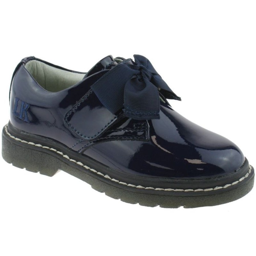 Footwear Lelli Kelly | Lelli Kelly Lk8284 (De01) Irene Snr Navy Blue Patent School Shoes F Width