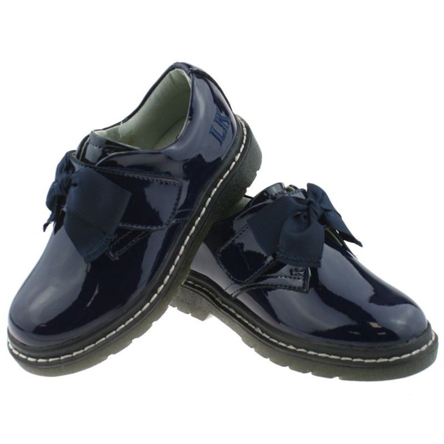 Footwear Lelli Kelly | Lelli Kelly Lk8284 (De01) Irene Snr Navy Blue Patent School Shoes F Width