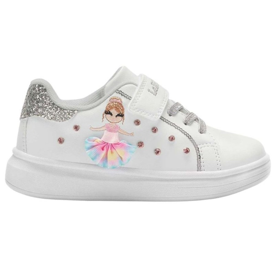 Footwear Lelli Kelly | Lelli Kelly Lk4826 (Aa01) Mille Stelle Bianco Interchangeable Tutu Trainer