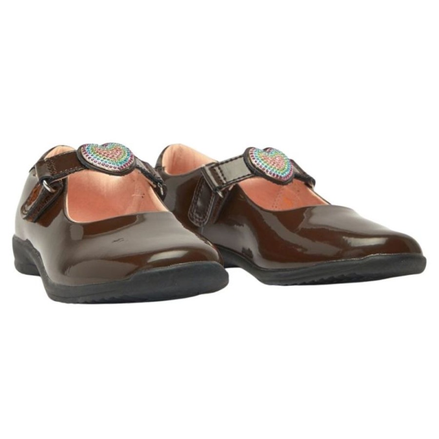 Footwear Lelli Kelly | Lelli Kelly Lk8105 (Dj01) Valentina Brown Patent School Shoes F Fitting