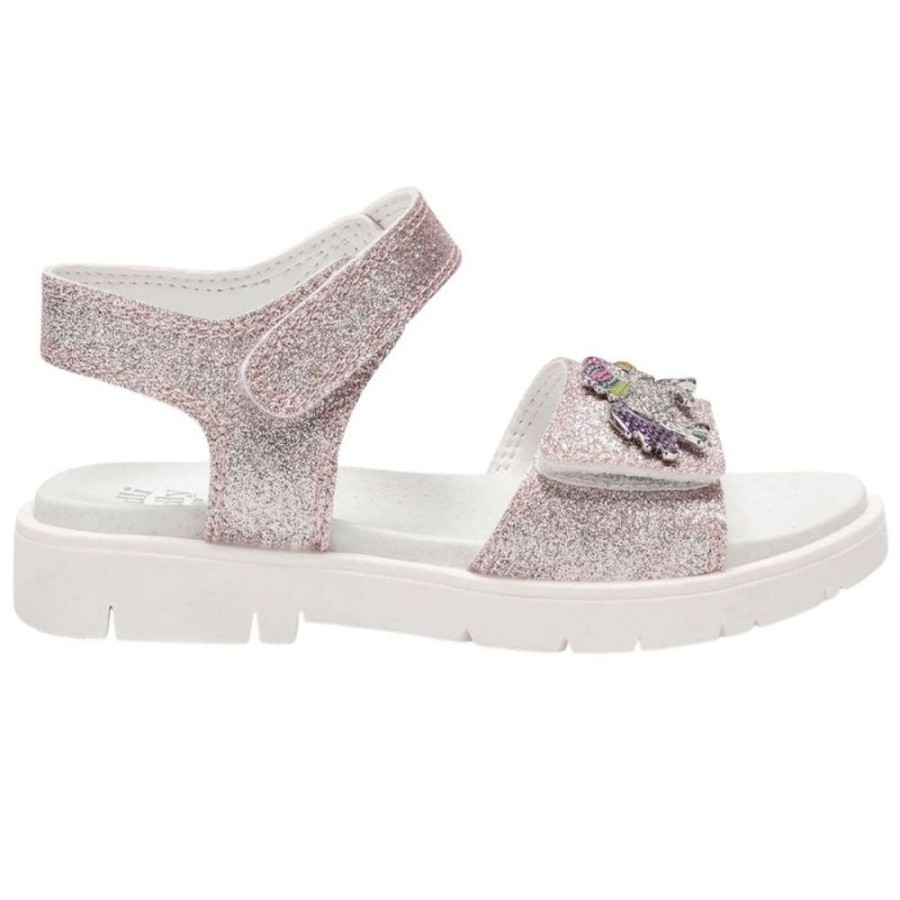 Footwear Lelli Kelly | Lelli Kelly Lk1508 (Lc01) Unicorno 4 Glitter Rosa Adjustable Sandals