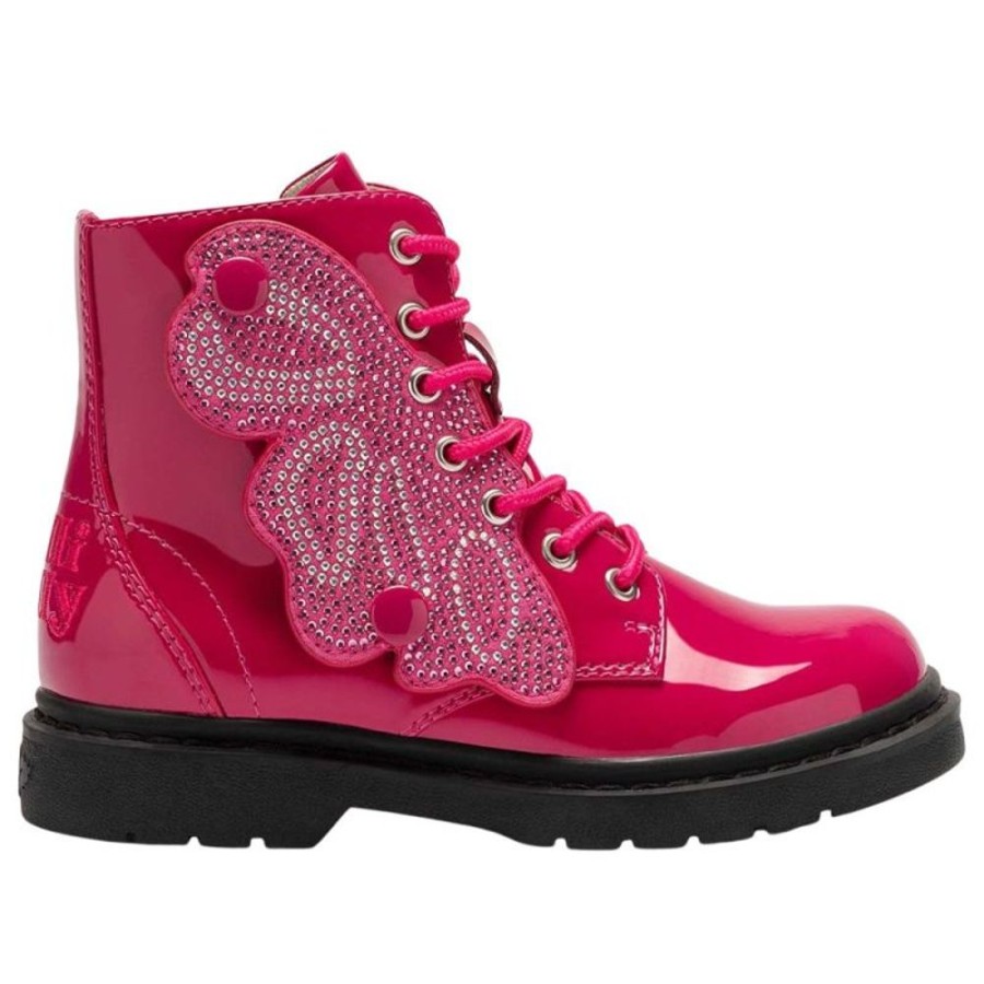 Footwear Lelli Kelly | Lelli Kelly Lk4540 (Fn01) Ali Di Fata Fuxia Vernice Wing Ankle Boots