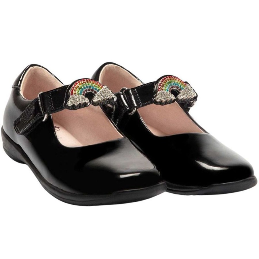 Footwear Lelli Kelly | Lelli Kelly Lk8144 (Db01) Brite Black Patent G Wide Fit School Shoes