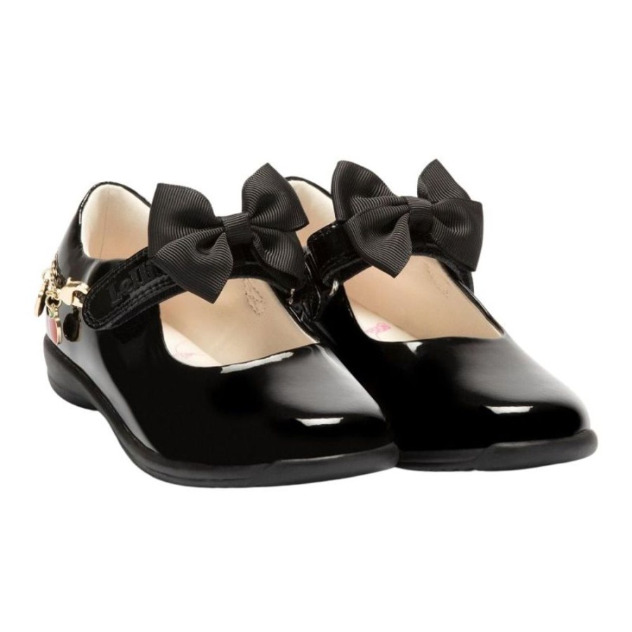 Footwear Lelli Kelly | Lelli Kelly Limited Edition Lk8719 (Db01) Apple Charm Black Patent School Shoes