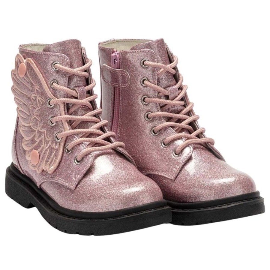 Footwear Lelli Kelly | Lelli Kelly Lk4544 (Sc01) Ali Di Fata Rosa Glitter Wings Ankle Boot