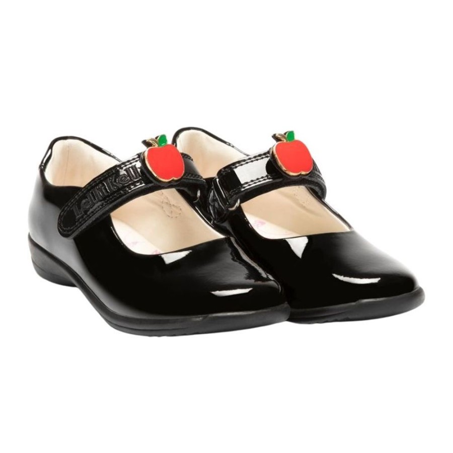 Footwear Lelli Kelly | Lelli Kelly Lk8712 (Db01) Fior Di Mela Black Patent Apple School Shoes