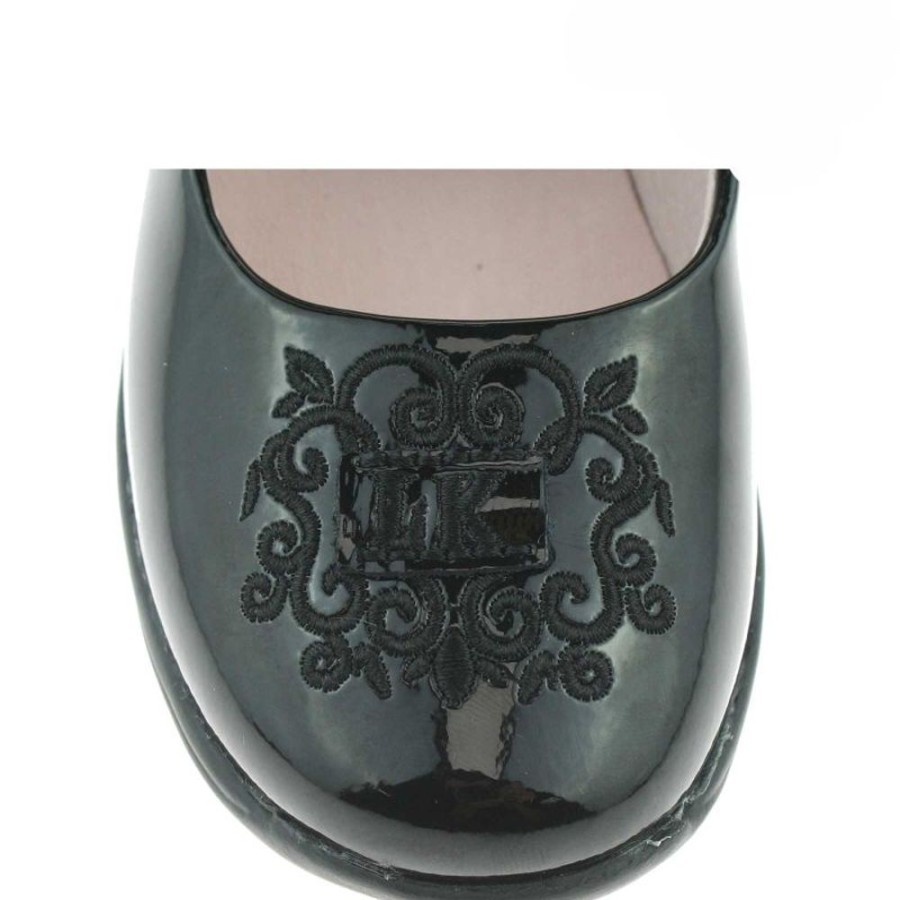 Footwear Lelli Kelly | Lelli Kelly Lk8205 (Db01) Black Patent Tiffany School Dolly Shoes F Width