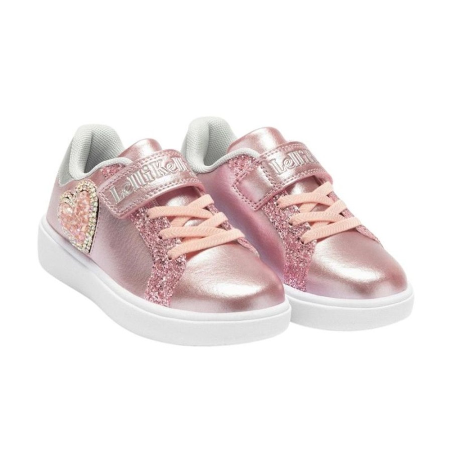 Footwear Lelli Kelly | Lelli Kelly Lk3828 (Hc01) Love Rose Metallic Hook & Loop Trainers