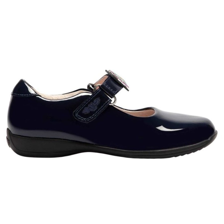 Footwear Lelli Kelly | Lelli Kelly Lk8105 (De01) Valentina Heart Blue Patent School Shoes F Fitting