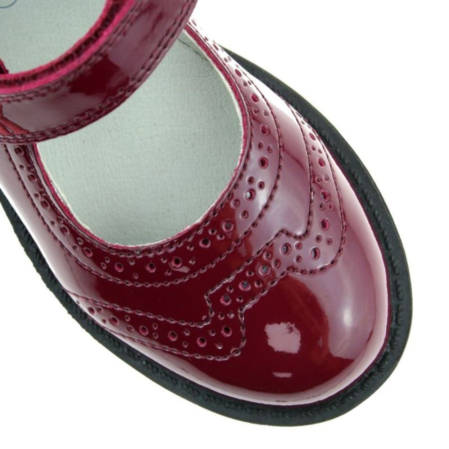 Footwear Lelli Kelly | Lelli Kelly Lk8386 (Dv01) Nicole Dark Burgundy Patent School Shoes F Fitting