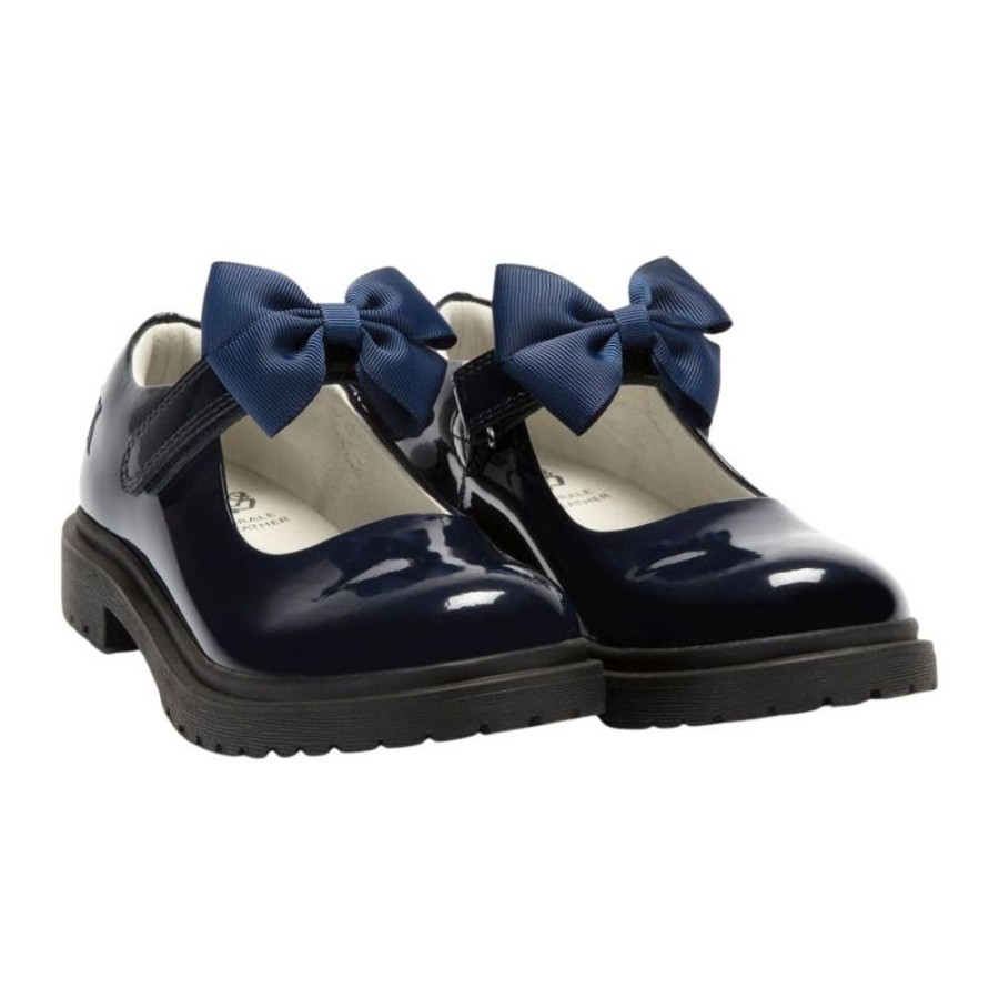 Footwear Lelli Kelly | Lelli Kelly Lk8661 (De01) Maisie Navy Bow Patent School Shoes