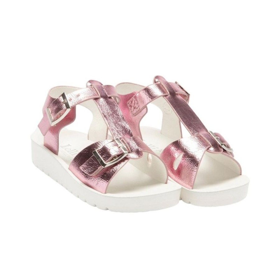 Footwear Lelli Kelly | Lelli Kelly Lk3505 (Hc01) Agata Rosa Pink Metallic Buckle Sandals