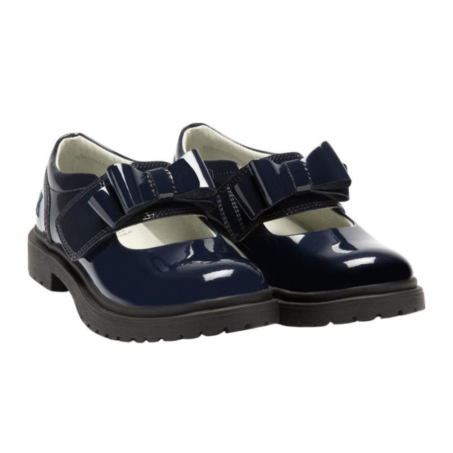 Footwear Lelli Kelly | Lelli Kelly Lk8656 (De01) Helen Navy Bow Patent School Shoes