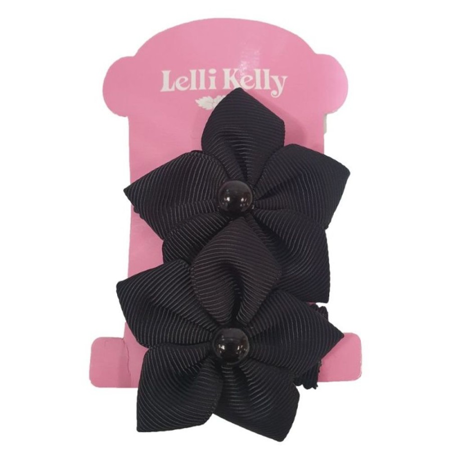 Accessories Lelli Kelly | Lelli Kelly Hair Clips Lk1112D Black Ball