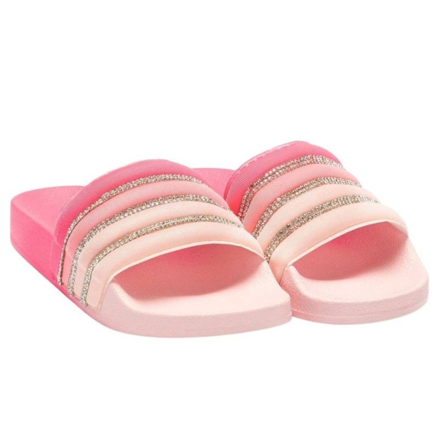 Footwear Lelli Kelly | Lelli Kelly Lk2085 (An01) Rach Fuxia Pink Diamante Slider Sandals