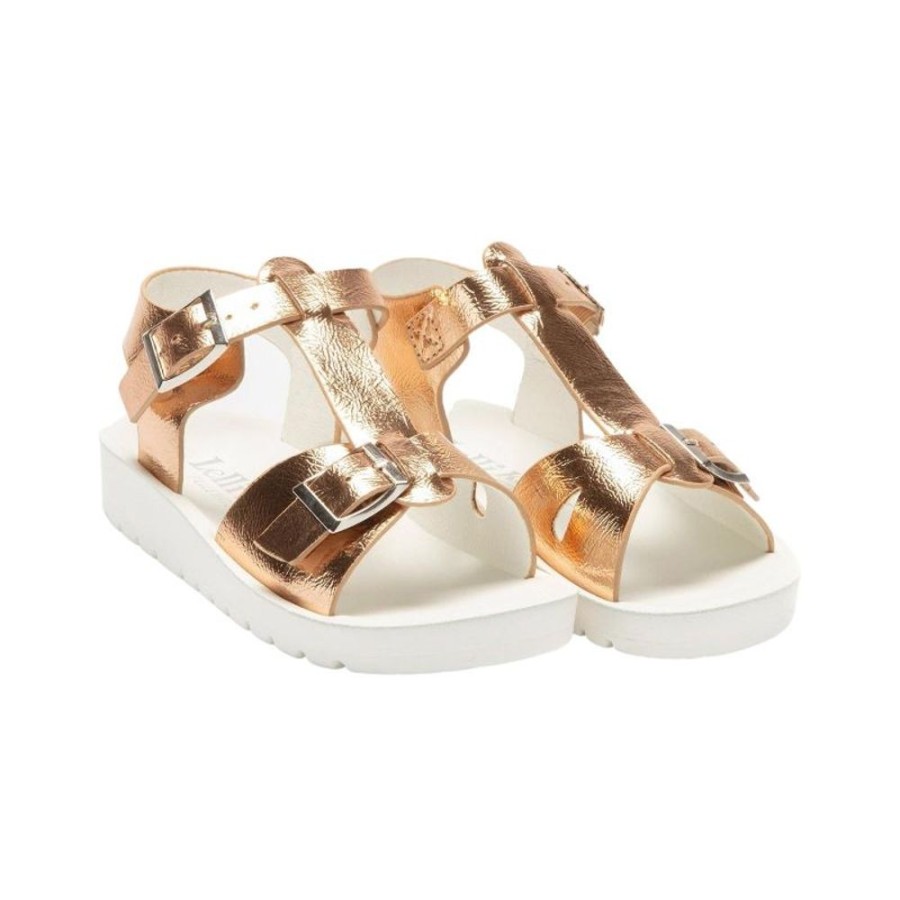 Footwear Lelli Kelly | Lelli Kelly Lk3505 (Hg52) Agata Rose Gold Metallic Buckle Sandals