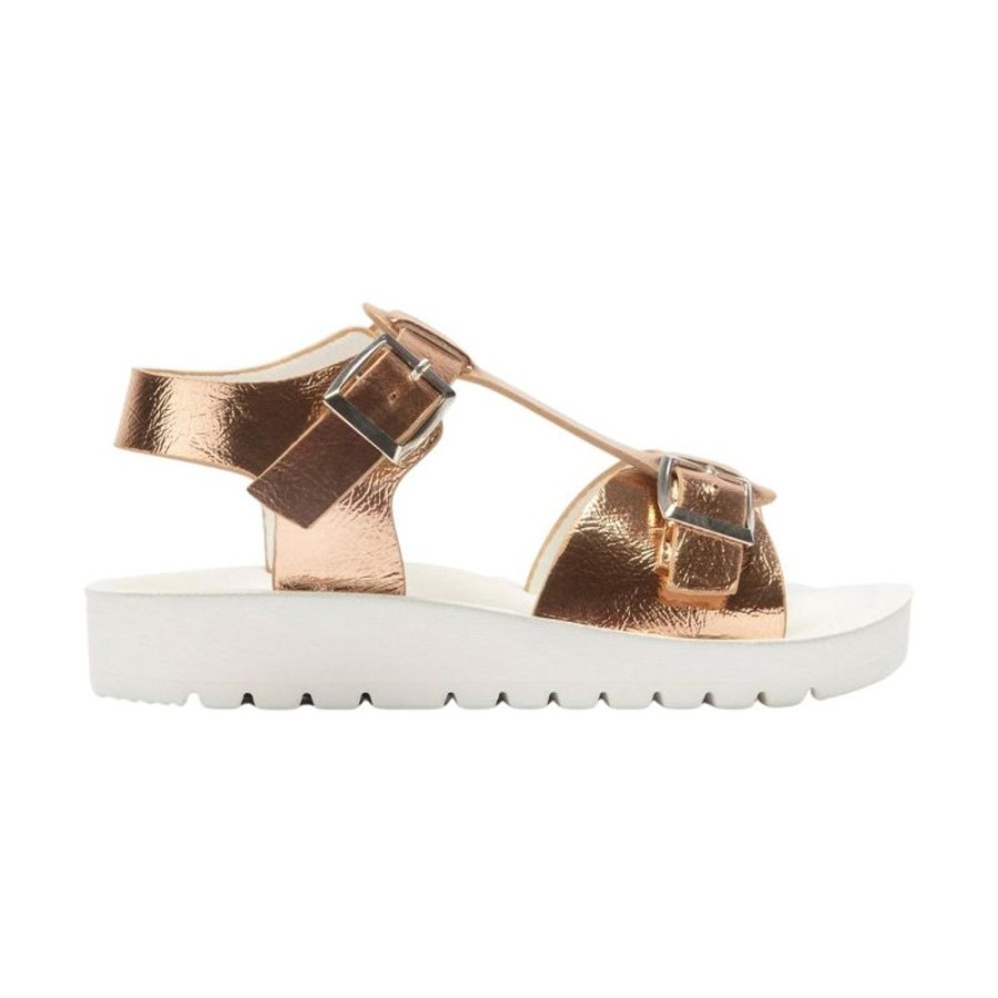 Footwear Lelli Kelly | Lelli Kelly Lk3505 (Hg52) Agata Rose Gold Metallic Buckle Sandals