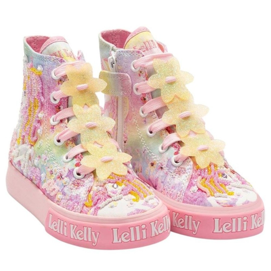 Footwear Lelli Kelly | Lelli Kelly Lk1004 (Bx02) Unicorn Mid Fantasia Multi Side Zip Boots